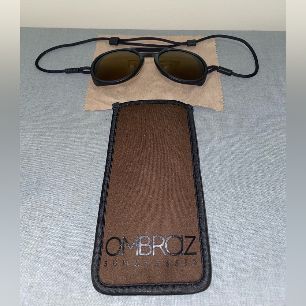 Ombraz Dolomite Sunglasses, Charcoal frame, Brown Lens